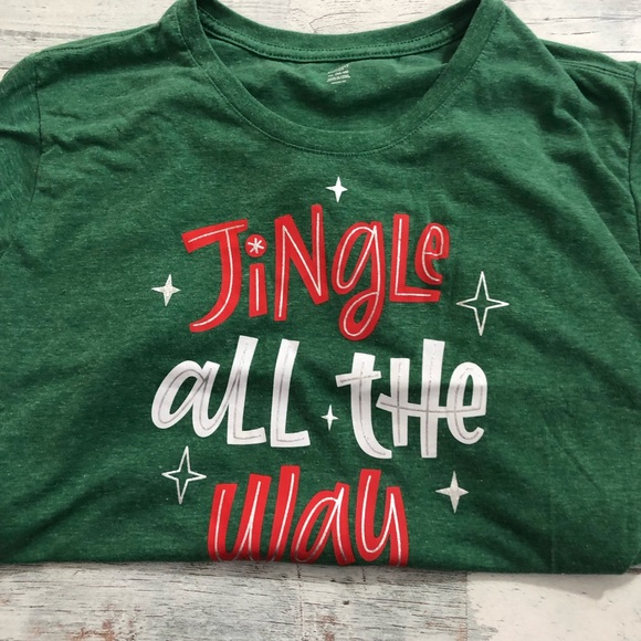 Jingle All The Way Holiday Time Forest Green Tee - Picture 7 of 7